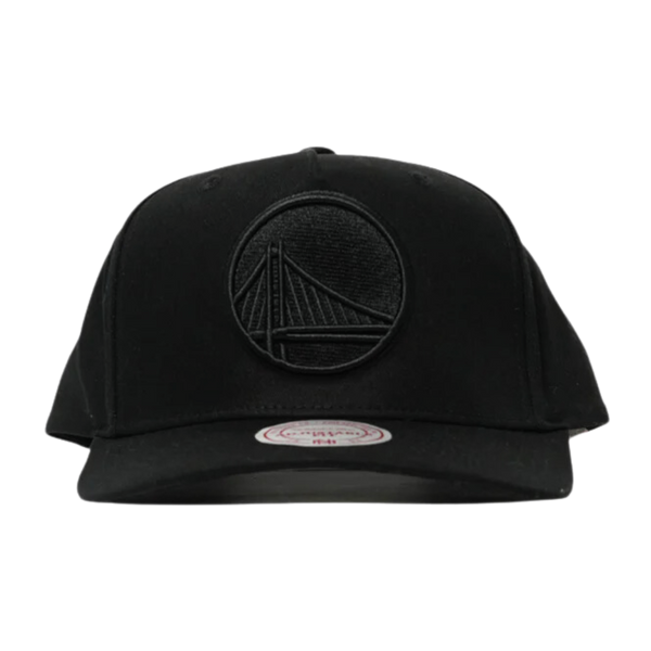 Golden State Warriors All Black Team Logo Snapback - Black